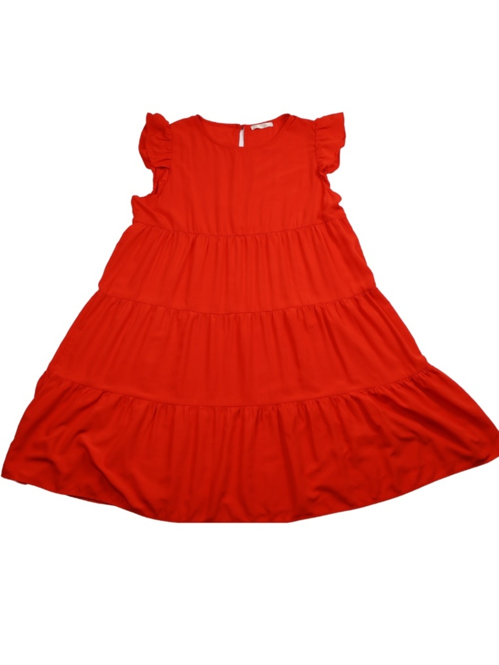 Kirundo Red Tiered Ruffle Dress Large
